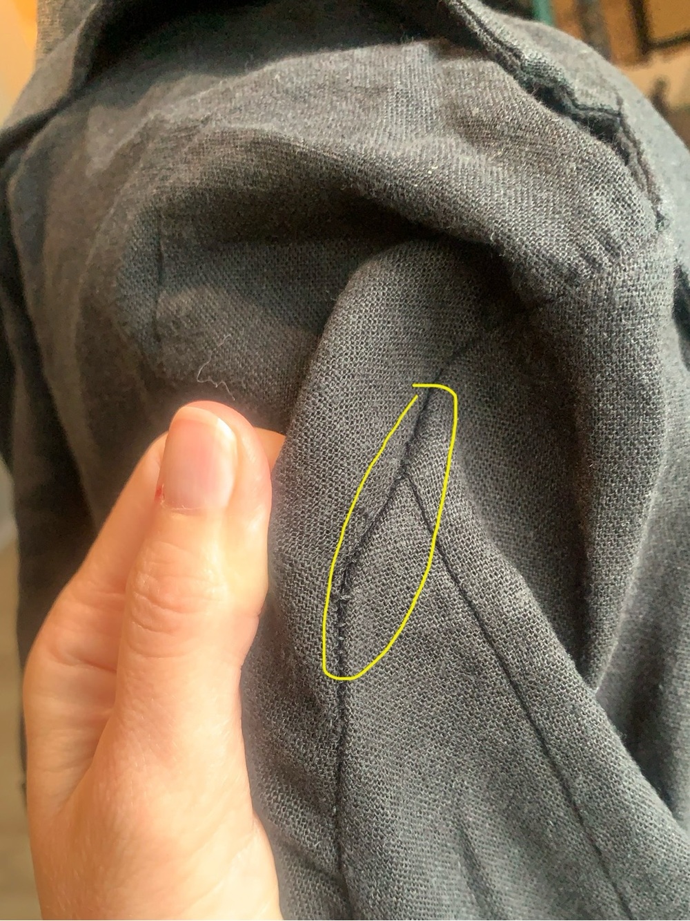 Free People Black linen blend Double-Breasted Tailored Blazer - Picture 12 of 16